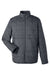 North End NE721 Mens Aura Water Resistant Full Zip Jacket Carbon Grey Flat Front