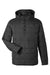 North End NE722 Mens Aura Water Resistant Packable Hooded Anorak Jacket Black Flat Front