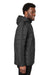North End NE722 Mens Aura Water Resistant Packable Hooded Anorak Jacket Black Model Side