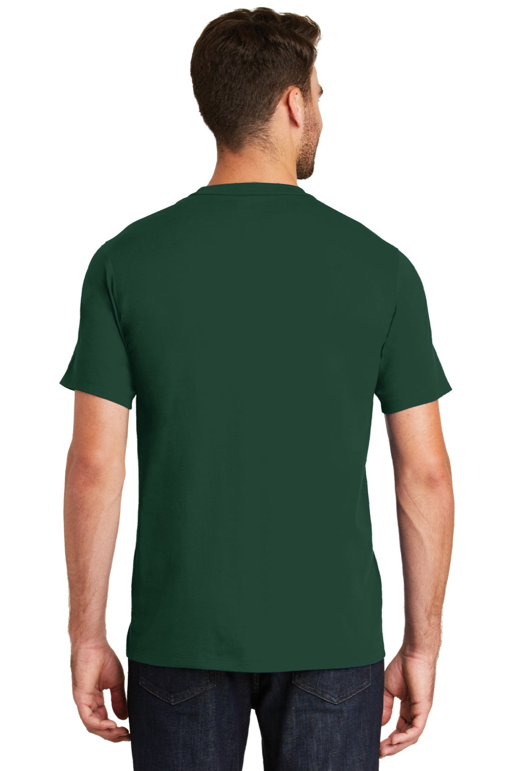 New Era NEA100 Mens Dark Green Heritage Short Sleeve