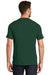 New Era NEA100 Mens Heritage Short Sleeve Crewneck T-Shirt Dark Green Model Back