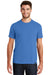 New Era NEA100 Mens Heritage Short Sleeve Crewneck T-Shirt Heather Royal Blue Model Front