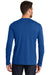 New Era NEA102 Mens Heritage Long Sleeve Crewneck T-Shirt Royal Blue Model Back