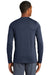 New Era NEA201 Mens Series Performance Moisture Wicking Long Sleeve Crewneck T-Shirt Navy Blue Model Back