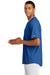 New Era NEA220 Mens Diamond Era Moisture Wicking Short Sleeve Jersey Royal Blue Model Side