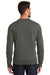 New Era NEA501 Mens Sueded French Terry Crewneck Sweatshirt Graphite Grey Model Back