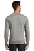New Era NEA501 Mens Sueded French Terry Crewneck Sweatshirt Light Graphite Grey Twist Model Back