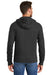 New Era NEA502 Mens Sueded French Terry Full Zip Hooded Sweatshirt Hoodie w/ Pockets Black Model Back