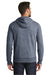 New Era NEA502 Mens Sueded French Terry Full Zip Hooded Sweatshirt Hoodie w/ Pockets Navy Blue Twist Model Back