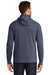 New Era NEA511 Mens Fleece Full Zip Hooded Sweatshirt Hoodie w/ Pockets Heather Navy Blue Model Back