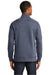 New Era NEA512 Mens Fleece 1/4 Zip Sweatshirt Heather Navy Blue Model Back