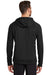 New Era NEA520 Mens Venue Fleece Moisture Wicking Hooded Sweatshirt Hoodie w/ Pockets Black Model Back