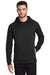 New Era NEA520 Mens Venue Fleece Moisture Wicking Hooded Sweatshirt Hoodie w/ Pockets Black Model Front