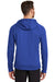 New Era NEA520 Mens Venue Fleece Moisture Wicking Hooded Sweatshirt Hoodie w/ Pockets Royal Blue Model Back