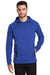 New Era NEA520 Mens Venue Fleece Moisture Wicking Hooded Sweatshirt Hoodie w/ Pockets Royal Blue Model Front