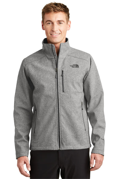 The North Face NF0A3LGT Mens Apex Barrier Wind & Water Resistant Full Zip Jacket Heather Medium Grey Model Front