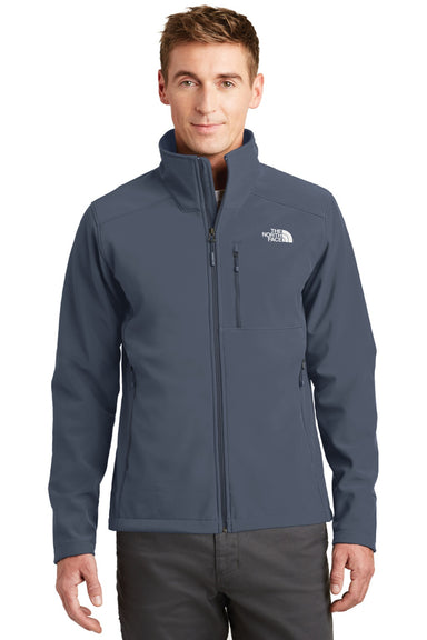 The North Face NF0A3LGT Mens Apex Barrier Wind & Water Resistant Full Zip Jacket Urban Navy Blue Model Front