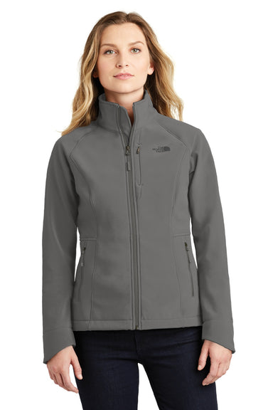 The North Face NF0A3LGU Womens Apex Barrier Wind & Water Resistant Full Zip Jacket Asphalt Grey Model Front