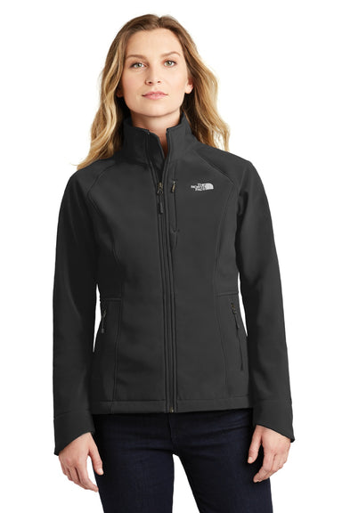 The North Face NF0A3LGU Womens Apex Barrier Wind & Water Resistant Full Zip Jacket Black Model Front