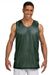 A4 NF1270 Mens Reversible Mesh Moisture Wicking Tank Top Forest Green Model Front