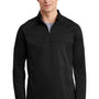 Nike Mens Therma-Fit Moisture Wicking Fleece 1/4 Zip Sweatshirt - Black