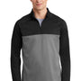 Nike Mens Therma-Fit Moisture Wicking Fleece 1/4 Zip Sweatshirt - Black/Heather Grey