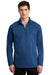 Nike NKAH6254 Mens Therma-Fit Moisture Wicking Fleece 1/4 Zip Sweatshirt Gym Blue Model Front