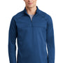 Nike Mens Therma-Fit Moisture Wicking Fleece 1/4 Zip Sweatshirt - Gym Blue
