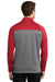 Nike NKAH6254 Mens Therma-Fit Moisture Wicking Fleece 1/4 Zip Sweatshirt Gym Red/Heather Grey Model Back