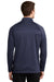 Nike NKAH6254 Mens Therma-Fit Moisture Wicking Fleece 1/4 Zip Sweatshirt Midnight Navy Blue Model Back