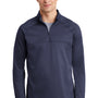 Nike Mens Therma-Fit Moisture Wicking Fleece 1/4 Zip Sweatshirt - Midnight Navy Blue