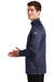 Nike NKAH6254 Mens Therma-Fit Moisture Wicking Fleece 1/4 Zip Sweatshirt Midnight Navy Blue Model Side