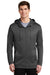 Nike NKAH6259 Mens Therma-Fit Moisture Wicking Fleece Full Zip Hooded Sweatshirt Hoodie w/ Pockets Anthracite Grey Model Front