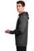 Nike NKAH6259 Mens Therma-Fit Moisture Wicking Fleece Full Zip Hooded Sweatshirt Hoodie w/ Pockets Anthracite Grey Model Side
