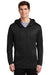 Nike NKAH6259 Mens Therma-Fit Moisture Wicking Fleece Full Zip Hooded Sweatshirt Hoodie w/ Pockets Black Model Front