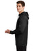 Nike NKAH6259 Mens Therma-Fit Moisture Wicking Fleece Full Zip Hooded Sweatshirt Hoodie w/ Pockets Black Model Side