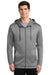 Nike NKAH6259 Mens Therma-Fit Moisture Wicking Fleece Full Zip Hooded Sweatshirt Hoodie w/ Pockets Heather Dark Grey Model Front