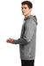 Nike NKAH6259 Mens Therma-Fit Moisture Wicking Fleece Full Zip Hooded Sweatshirt Hoodie w/ Pockets Heather Dark Grey Model Side