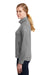 Nike NKAH6260 Womens Therma-Fit Moisture Wicking Fleece Full Zip Sweatshirt Heather Dark Grey Model Side