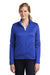 Nike NKAH6260 Womens Therma-Fit Moisture Wicking Fleece Full Zip Sweatshirt Game Royal Blue Model Front