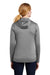 Nike NKAH6264 Womens Therma-Fit Moisture Wicking Fleece Full Zip Hooded Sweatshirt Hoodie w/ Pockets Heather Dark Grey Model Back