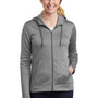 Nike Womens Therma-Fit Moisture Wicking Fleece Full Zip Hooded Sweatshirt Hoodie - Heather Dark Grey