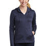 Nike Womens Therma-Fit Moisture Wicking Fleece Full Zip Hooded Sweatshirt Hoodie - Midnight Navy Blue