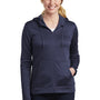 Nike Womens Therma-Fit Moisture Wicking Fleece Full Zip Hooded Sweatshirt Hoodie w/ Pockets - Midnight Navy Blue