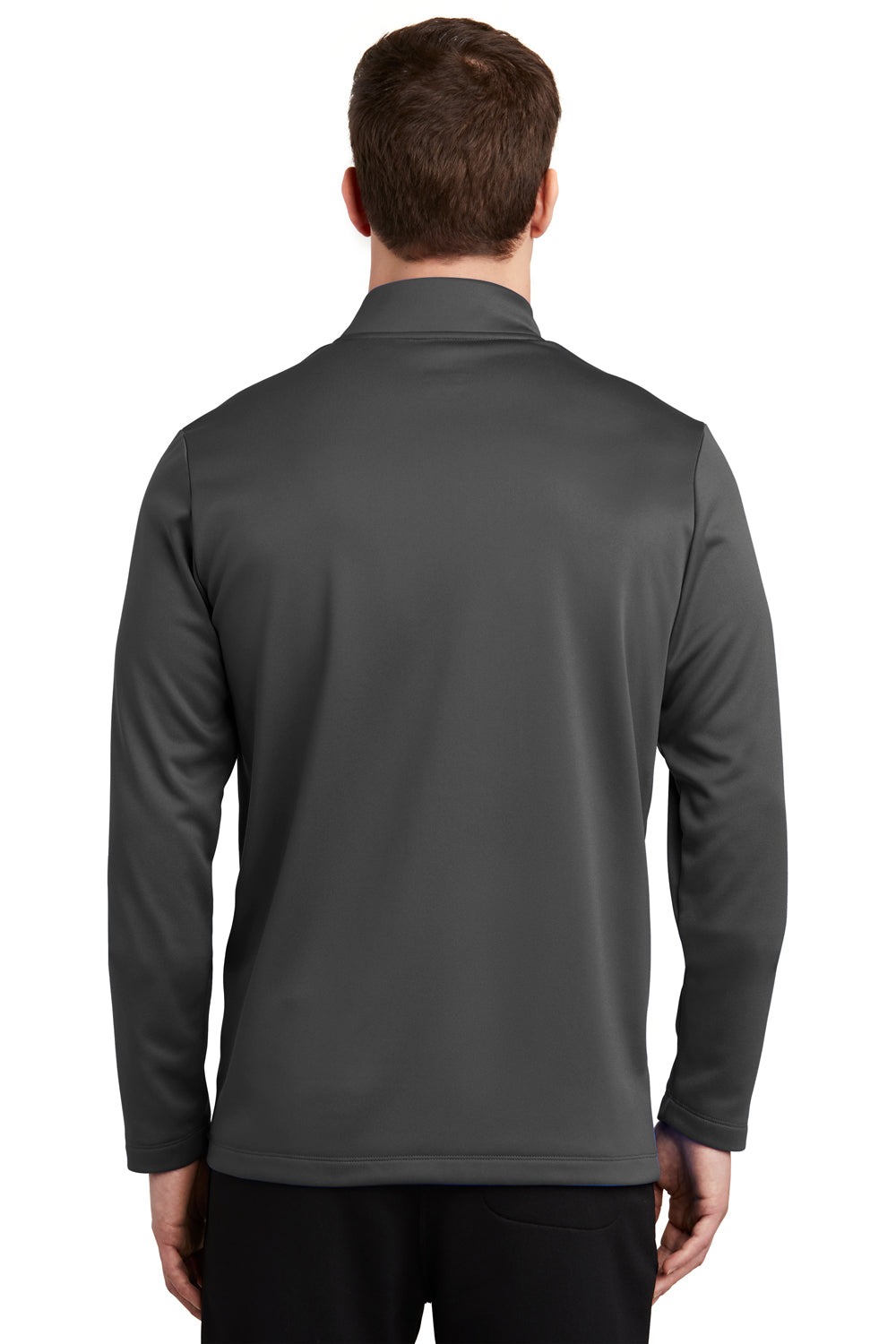 Nike NKAH6418 Mens Therma-Fit Moisture Wicking Fleece Full Zip Sweatshirt Anthracite Grey Model Back