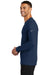 Nike NKBQ5230 Mens Dri-Fit Moisture Wicking Long Sleeve Crewneck T-Shirt College Navy Blue Model Side