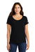 Nike NKBQ5234 Womens Dri-Fit Moisture Wicking Short Sleeve Scoop Neck T-Shirt Black Model Front