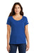 Nike NKBQ5234 Womens Dri-Fit Moisture Wicking Short Sleeve Scoop Neck T-Shirt Rush Blue Model Front