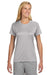 A4 NW3201 Womens Performance Moisture Wicking Short Sleeve Crewneck T-Shirt Silver Grey Model Front