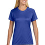 A4 Womens Performance Moisture Wicking Short Sleeve Crewneck T-Shirt - Royal Blue